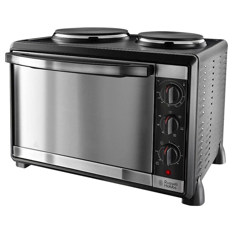 Russell Hobbs Electric Mini Kitchen Oven with 2 Zone Hob - Black | 22780 from DID Electrical - guaranteed Irish, guaranteed quality service. (6977512341692)