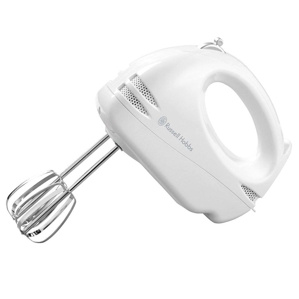 Russell Hobbs Food Collection 125W 6 Speed Hand Mixer - White | 14451 from DID Electrical - guaranteed Irish, guaranteed quality service. (6977373536444) ()