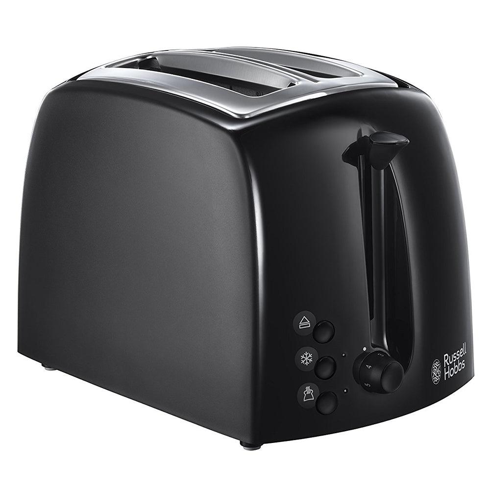 Russell Hobbs Textures 850W 2 Slice Toaster - Black | 21641 from DID Electrical - guaranteed Irish, guaranteed quality service. (6890757390524)