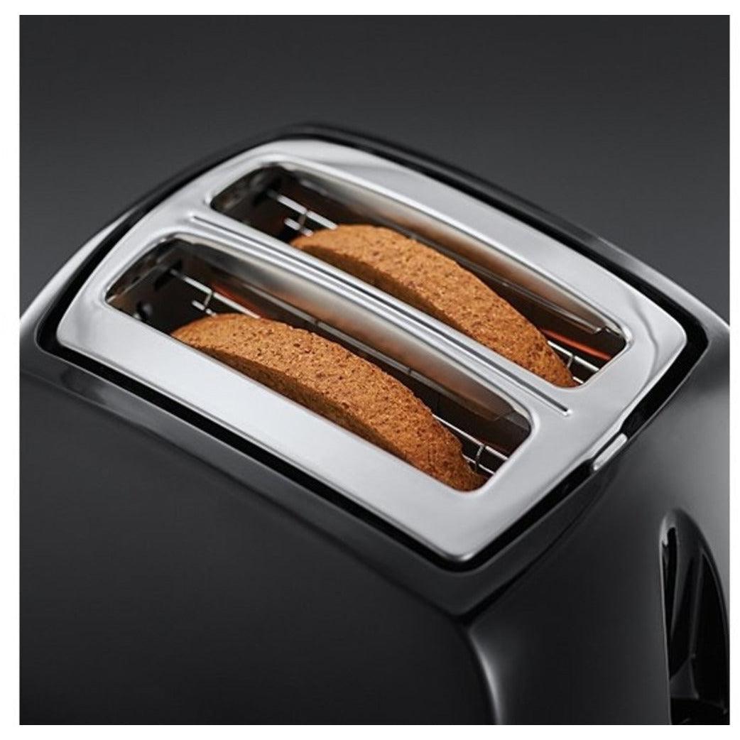 Russell Hobbs Textures 850W 2 Slice Toaster - Black | 21641 from DID Electrical - guaranteed Irish, guaranteed quality service. (6890757390524)