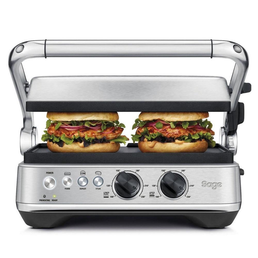 Sage 1800W Ceramic Non-Stick BBQ & Press Grill - Brushed Stainless Steel | SGR700BSS4GEU1 (7172746608828)