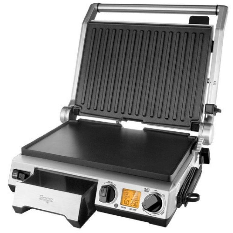 Sage 2400W Cast Aluminium Non-stick Smart Grill Pro - Brushed Stainless Steel | BGR840BSS (7172746772668)