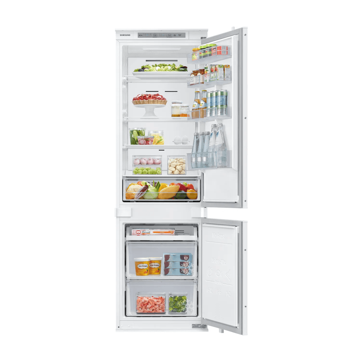 Samsung 267L 70/30 No Frost Integrated Fridge Freezer - White | BRB26600FWW (6977724022972)