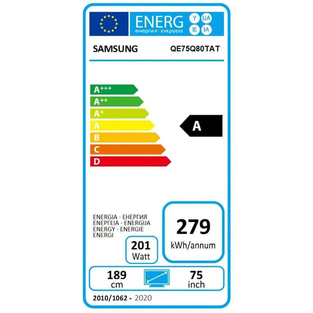 Samsung Q80T 75" 4K HDR QLED Smart TV - Black | QE75Q80TATXXU from DID Electrical - guaranteed Irish, guaranteed quality service. (6890848157884)