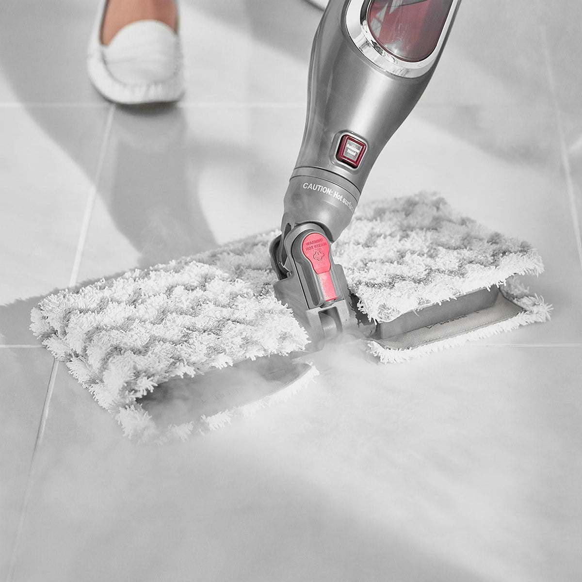 Shark 1200W Klik and Flip Automatic Steam Pocket Mop - Steel Grey | S6003UK from DID Electrical - guaranteed Irish, guaranteed quality service. (6977634894012)