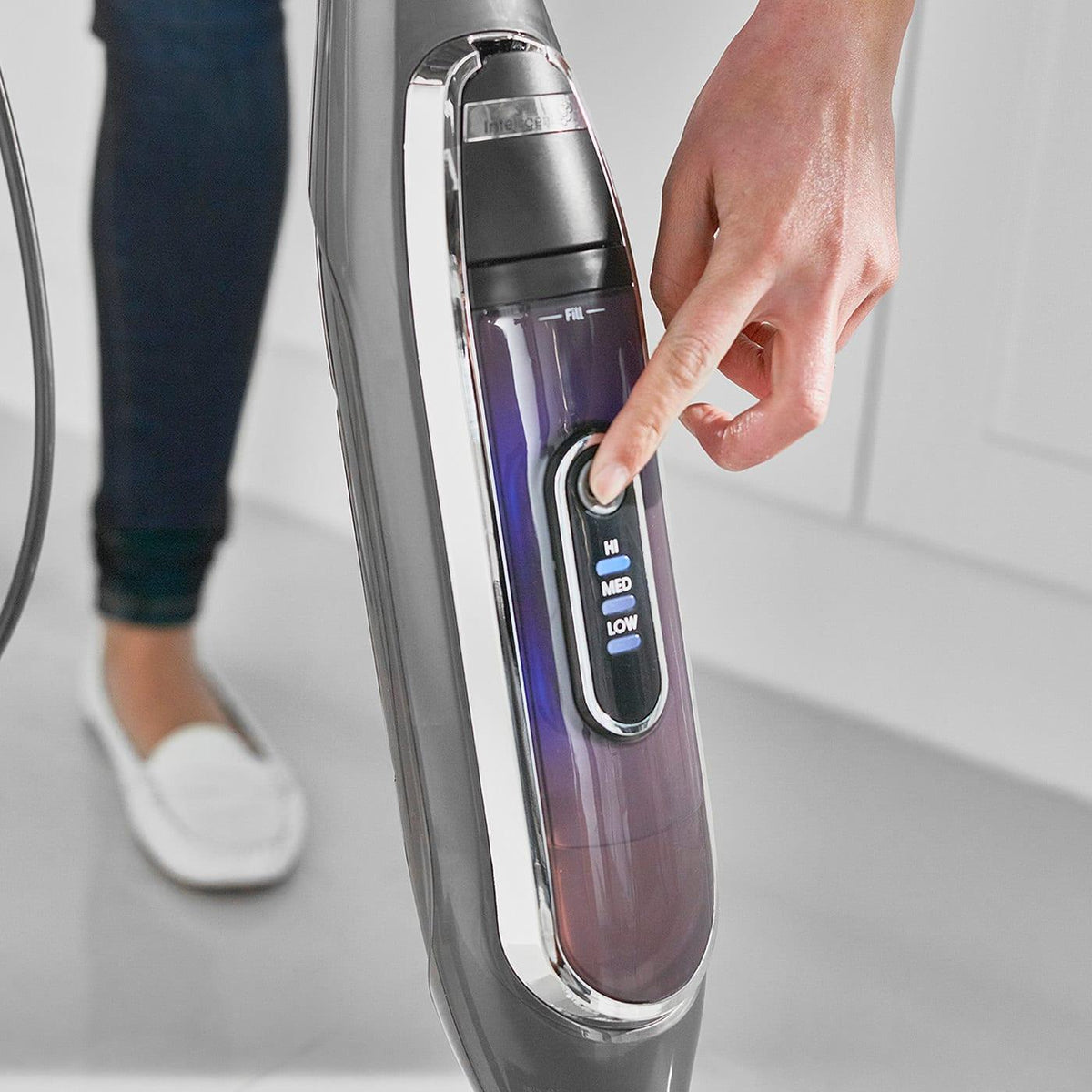 Shark 1200W Klik and Flip Automatic Steam Pocket Mop - Steel Grey | S6003UK from DID Electrical - guaranteed Irish, guaranteed quality service. (6977634894012)
