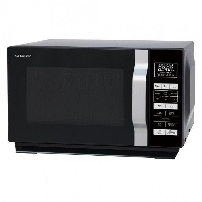 Sharp 23L Solo Flat Tray Microwave - Black | R360KM from DID Electrical - guaranteed Irish, guaranteed quality service. (6977440481468)