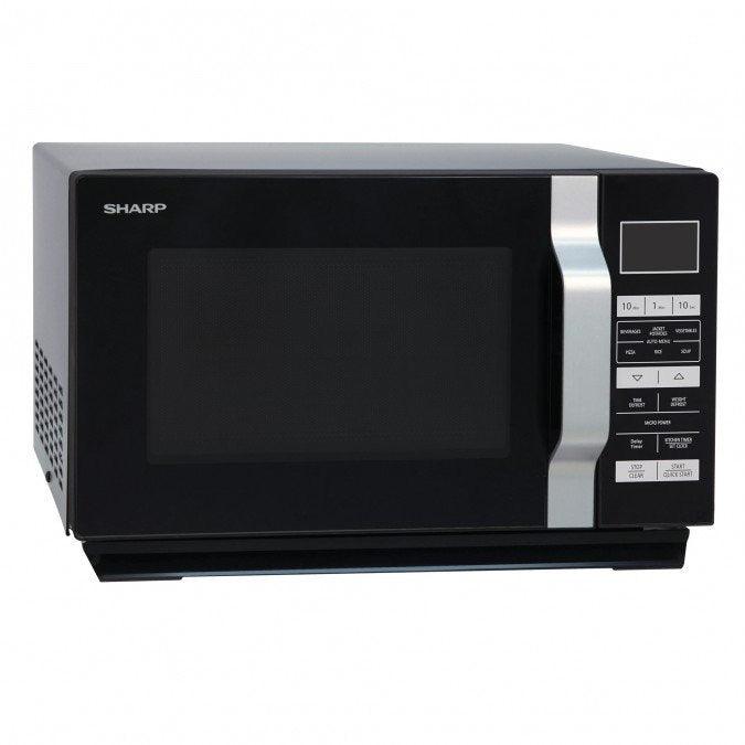 Sharp 23L Solo Flat Tray Microwave - Black | R360KM from DID Electrical - guaranteed Irish, guaranteed quality service. (6977440481468)