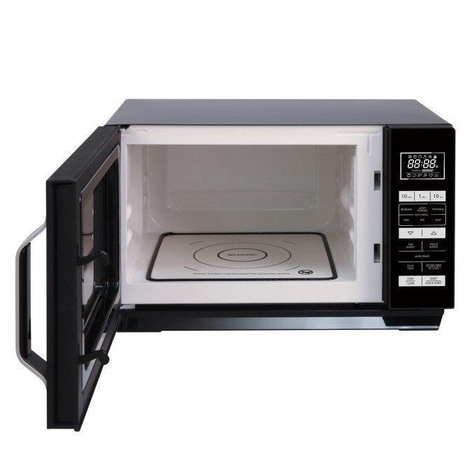 Sharp 23L Solo Flat Tray Microwave - Black | R360KM from DID Electrical - guaranteed Irish, guaranteed quality service. (6977440481468)