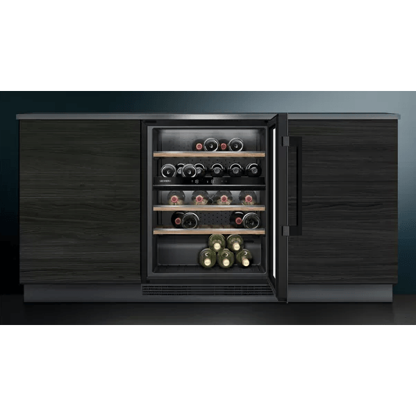 Siemens iQ500 120L BuiltUnder Wine Cooler Black DID.ie DID Electrical