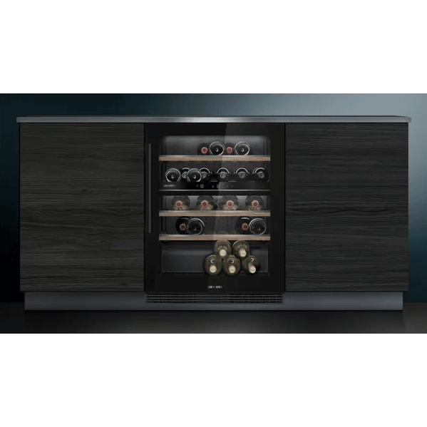 Siemens iQ500 120L Built-Under Wine Cooler - Black | KU21WAHG0G (7229164159164)