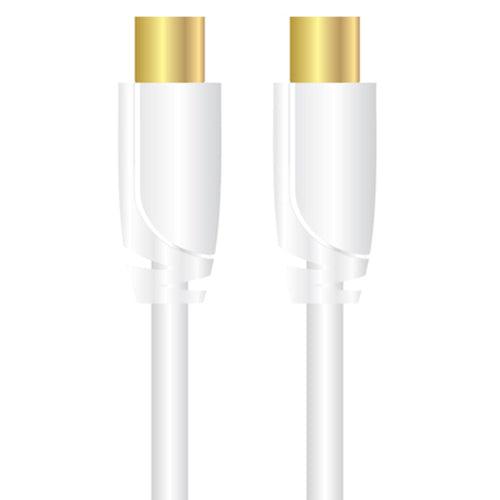 Sinox 2M Coax M - Coax F + ADAPTOR - White | XV8602 from DID Electrical - guaranteed Irish, guaranteed quality service. (6977530462396)