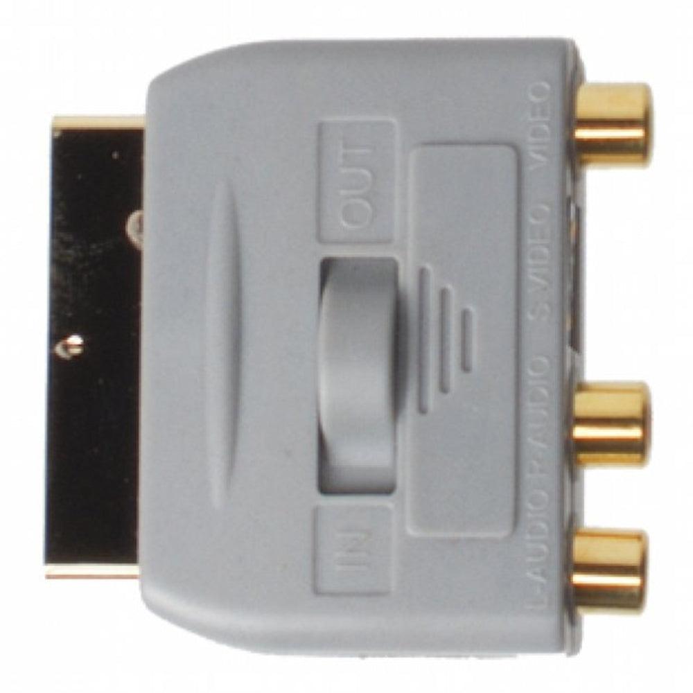 Sinox 3 RCA Switchable Scart Adapter - Silver | SXV765 from DID Electrical - guaranteed Irish, guaranteed quality service. (6890734747836)