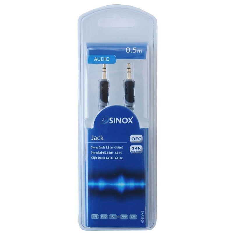 Sinox Stereo Headphone Jack Cable - Black | XA3305 from DID Electrical - guaranteed Irish, guaranteed quality service. (6890737238204)