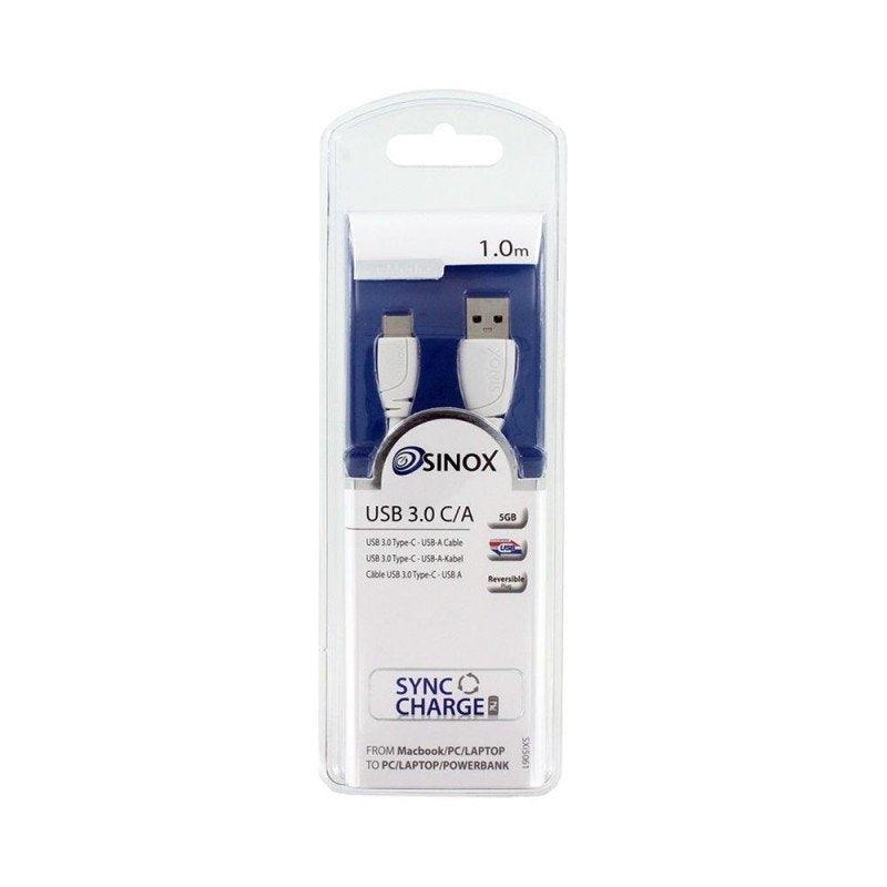 Sinox USB 3.0 Type C Cable (C/A) 1.0m - White | XI5061 from DID Electrical - guaranteed Irish, guaranteed quality service. (6977389232316)
