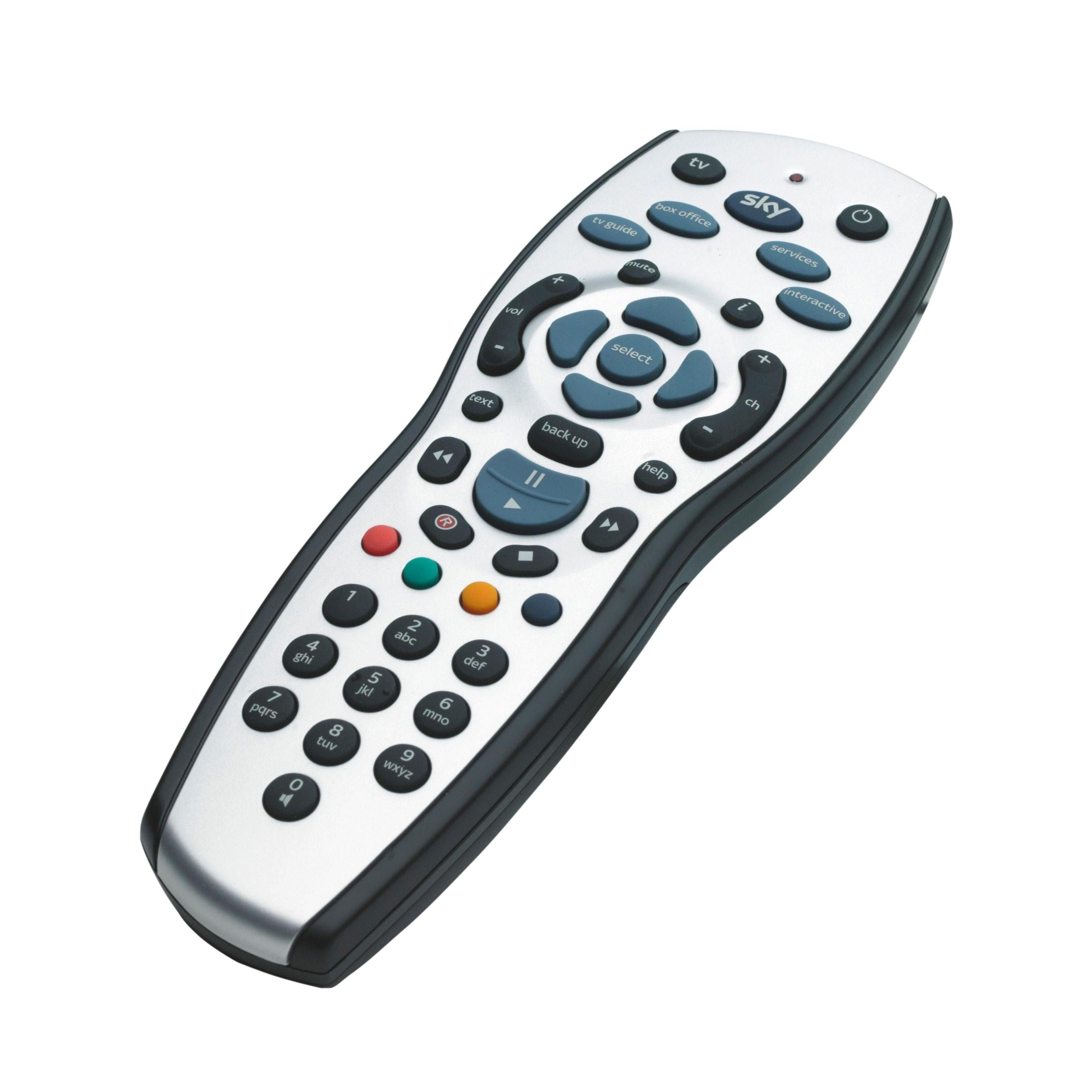 Sky HD TV Remote Control Silver Blue DID.ie DID Electrical