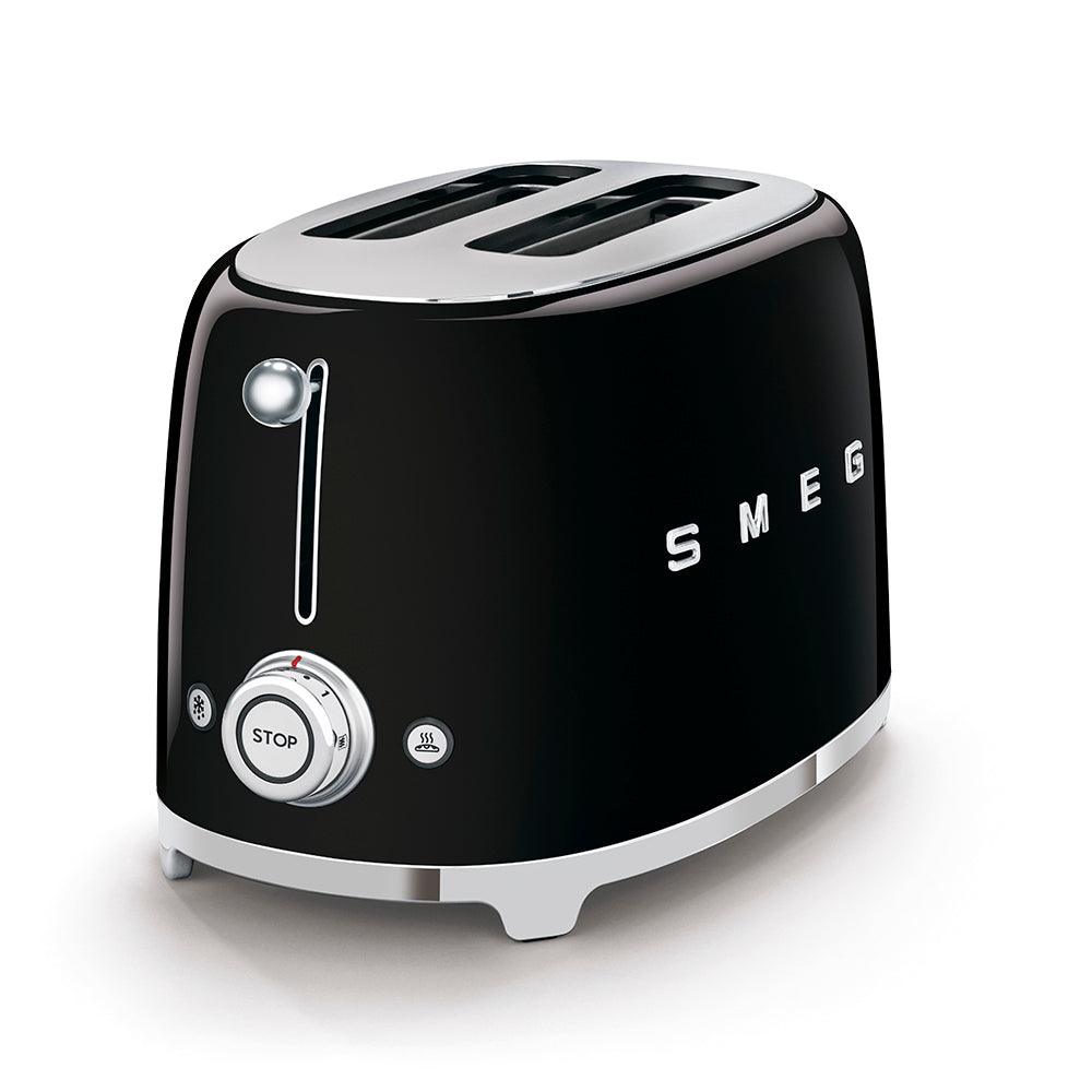 Smeg 950W 2 Slice Toaster - Black | TSF01BLUK (7537660690620)