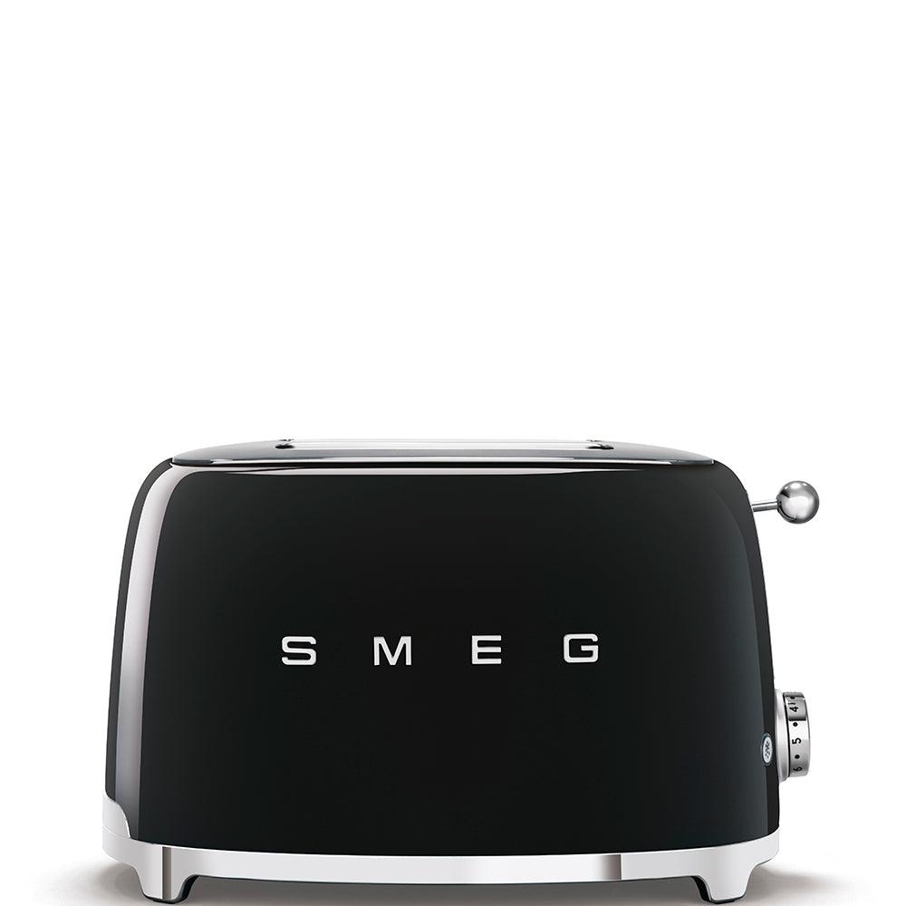 Smeg 950W 2 Slice Toaster - Black | TSF01BLUK (7537660690620)