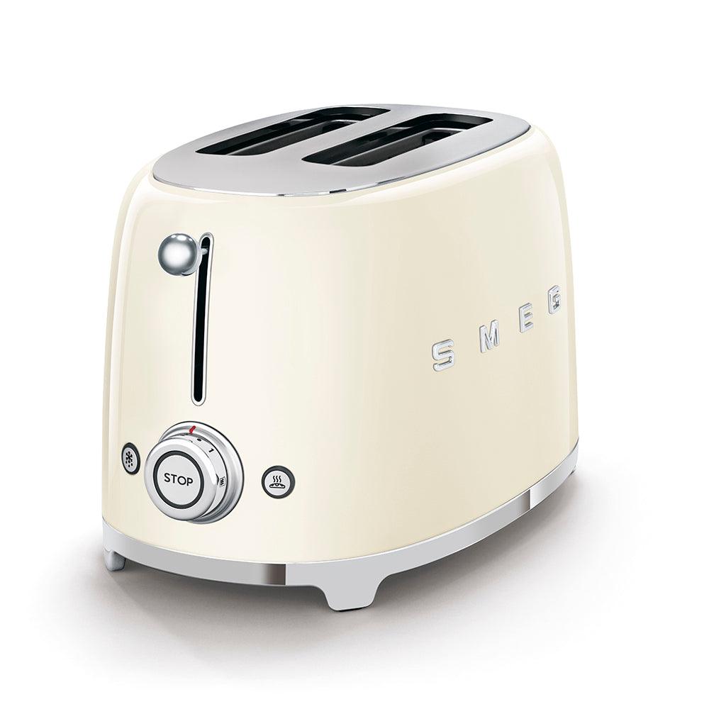 Smeg 950W 2 Slice Toaster - Cream | TSF01CRUK (7537660723388)