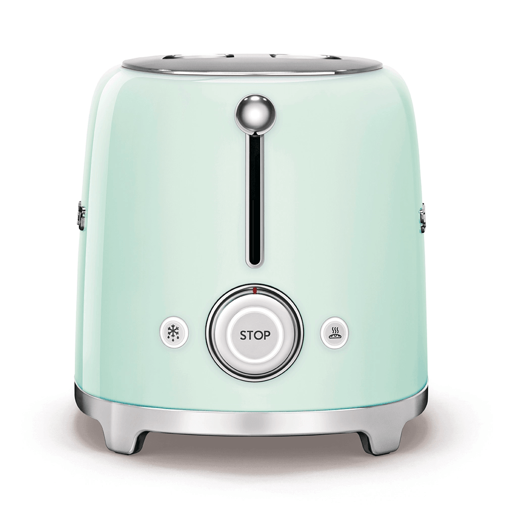 Smeg 950W 2 Slice Toaster - Pastel Green | TSF01PGUK (7537660625084)