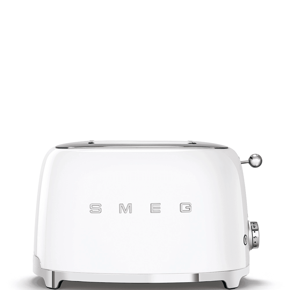 Smeg 950W 2 Slice Toaster - White | TSF01WHUK (7537660657852)