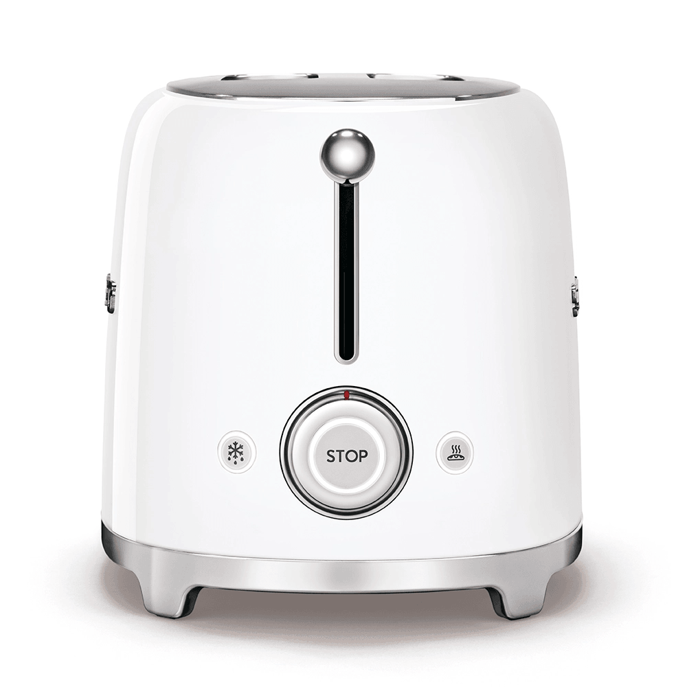 Smeg 950W 2 Slice Toaster - White | TSF01WHUK (7537660657852)