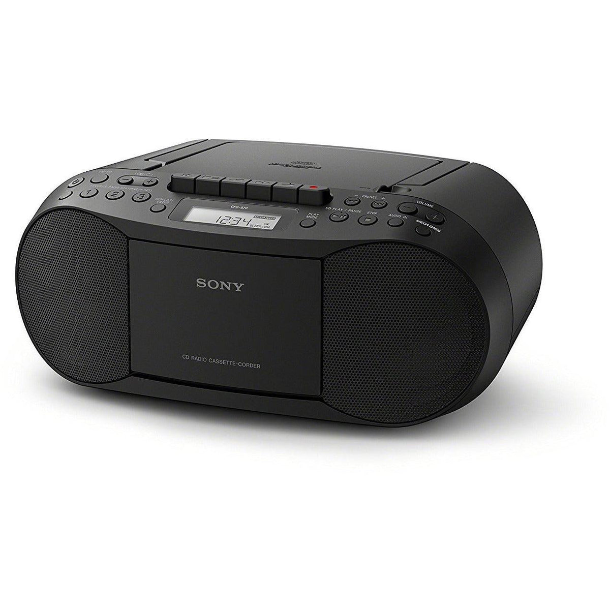 Sony CD &amp; Cassette Boombox with Radio - Black | CFDS70B.CEK from DID Electrical - guaranteed Irish, guaranteed quality service. (6890750345404)