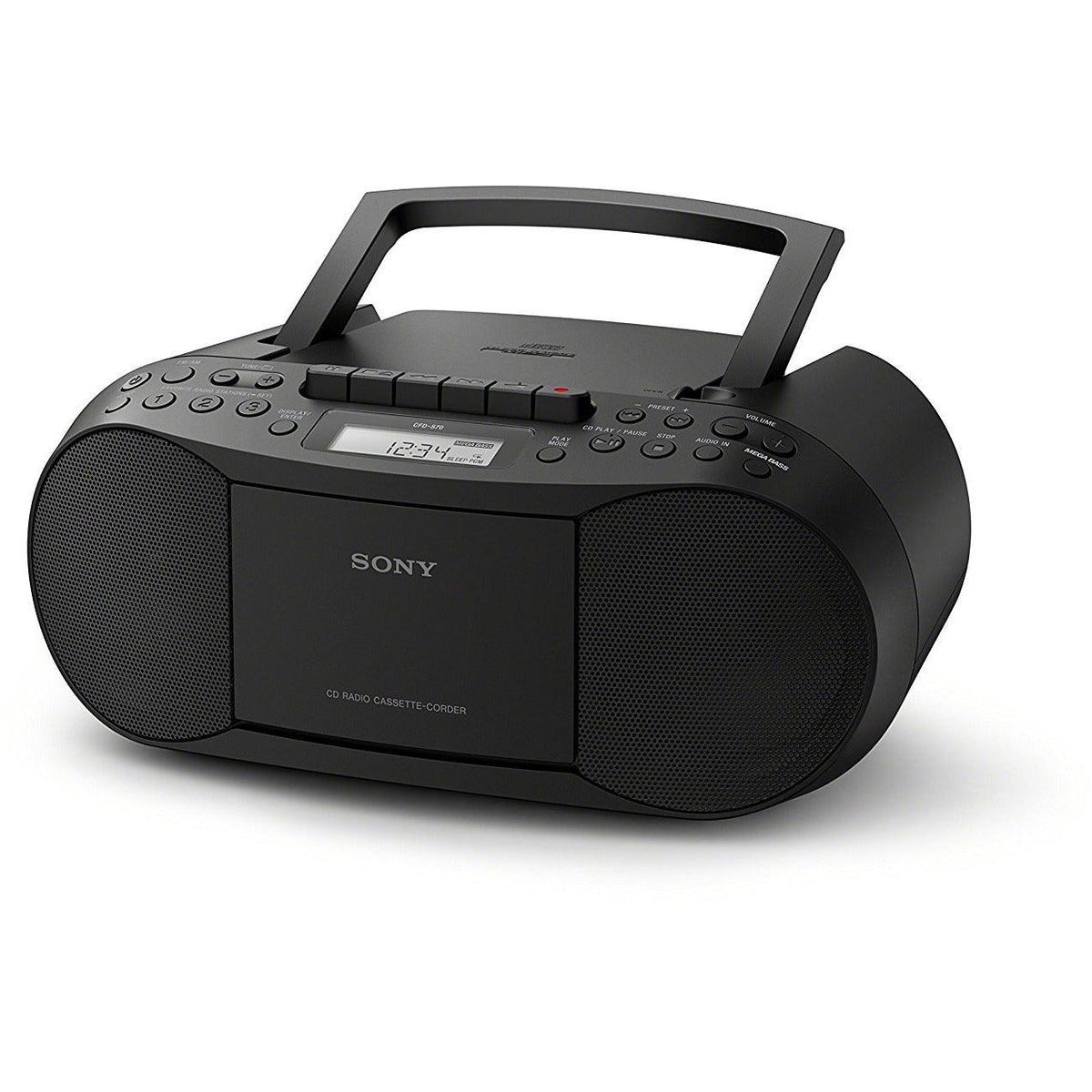Sony CD &amp; Cassette Boombox with Radio - Black | CFDS70B.CEK from DID Electrical - guaranteed Irish, guaranteed quality service. (6890750345404)