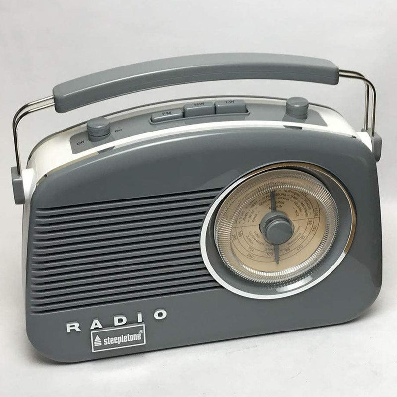 Steepletone FM/MW/LW Brighton 3 Band Portable Radio - Grey | BRIGHTONGREY from DID Electrical - guaranteed Irish, guaranteed quality service. (6890817290428)