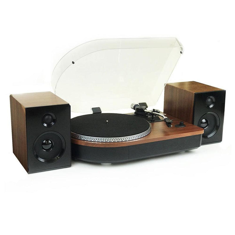 Steepletone Wood Effect Auto Return Turntable - Dark Wood | CAMDEN2 from DID Electrical - guaranteed Irish, guaranteed quality service. (6890843766972)
