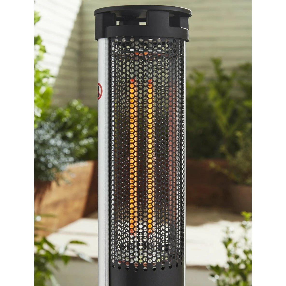 Swan 2000W Column Patio Heater - Black &amp; Stainless Steel | SH16310N (7106727084220)