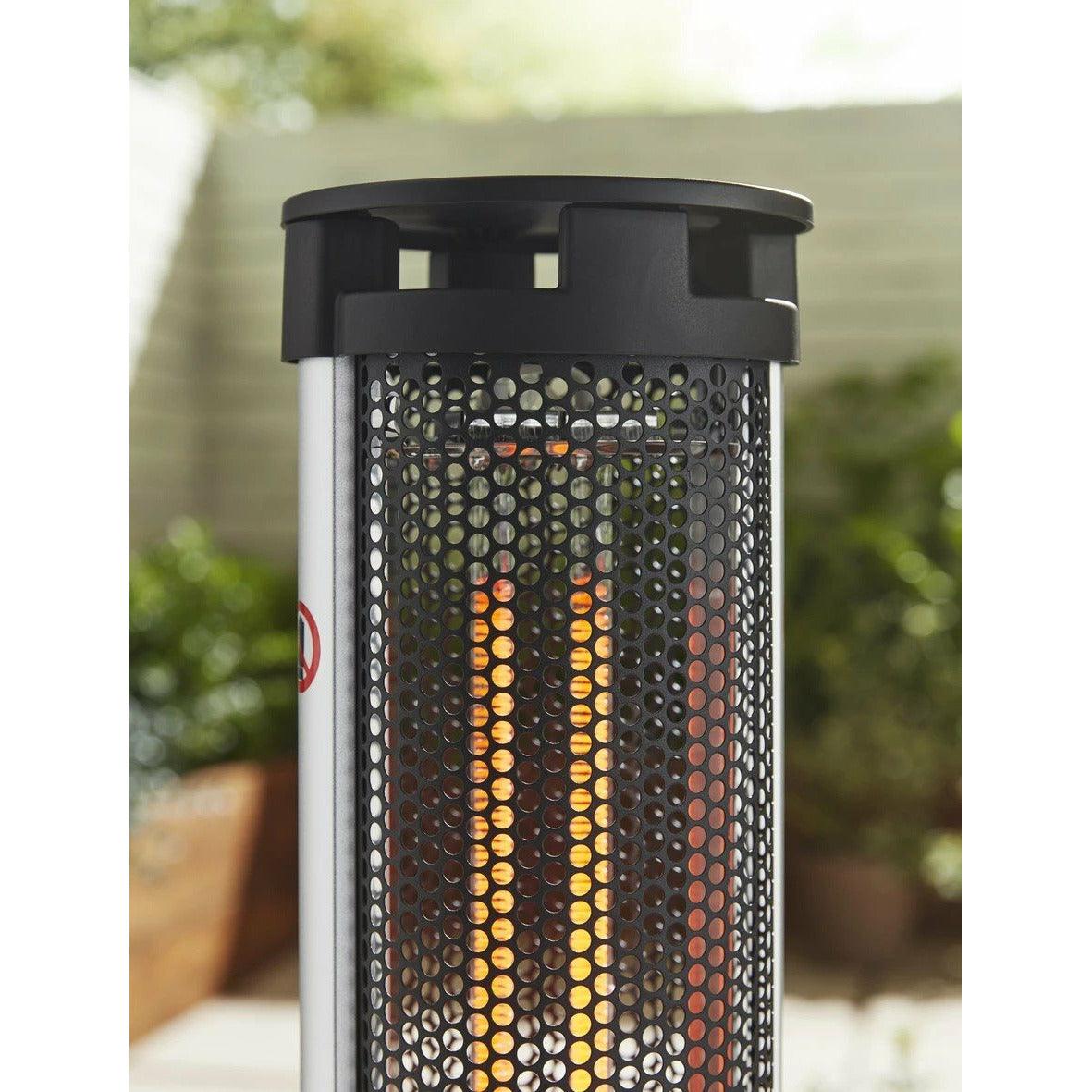 Swan 2000W Column Patio Heater - Black &amp; Stainless Steel | SH16310N (7106727084220)