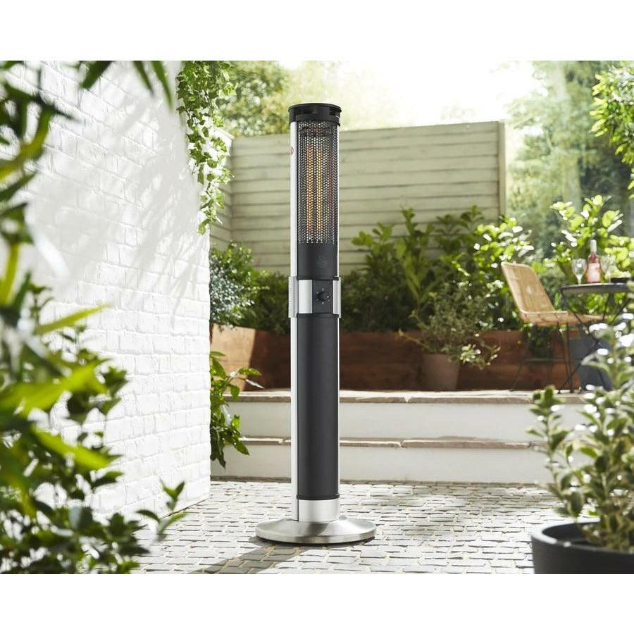 Swan 2000W Column Patio Heater - Black &amp; Stainless Steel | SH16310N (7106727084220)