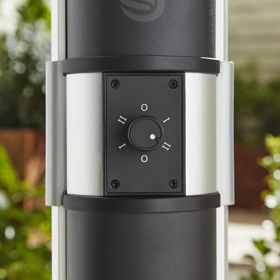 Swan 2000W Column Patio Heater - Black &amp; Stainless Steel | SH16310N (7106727084220)