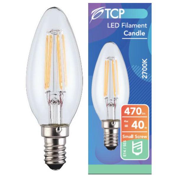 TCP 40W E14 Candle Filament Bulb - Clear | TCPBL-6 from DID Electrical - guaranteed Irish, guaranteed quality service. (6977523613884)