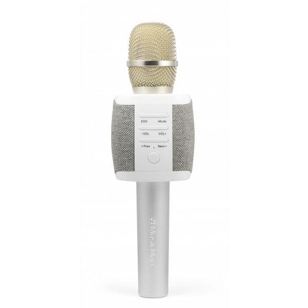 Technaxx MusicMan Karaoke Fabric Microphone - Grey | BT-X44 (7513038487740)