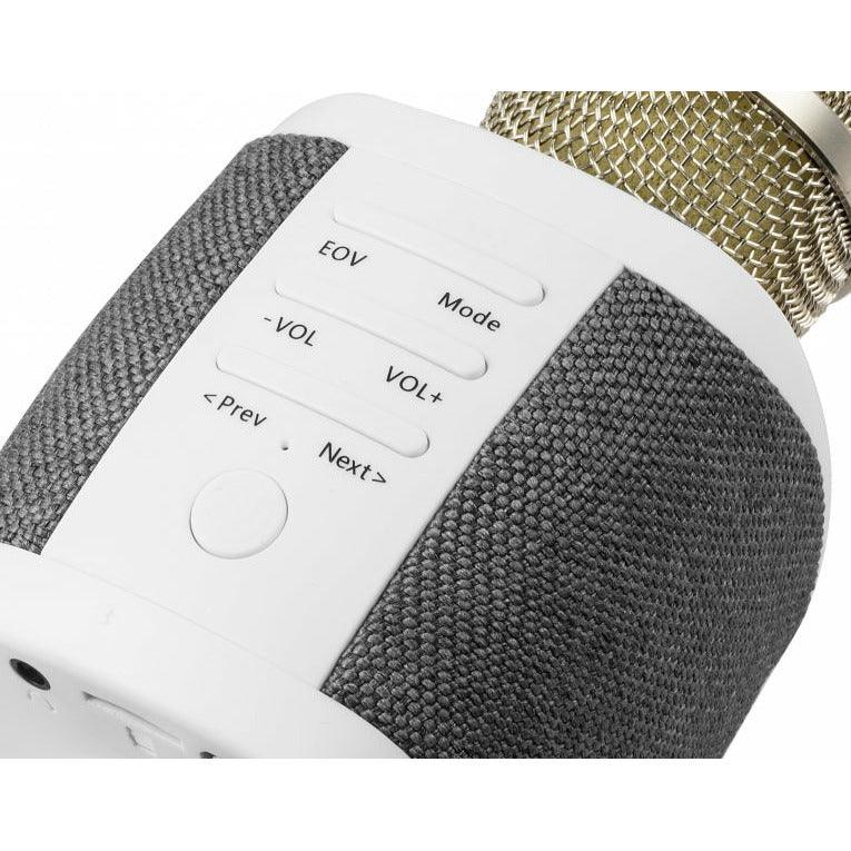 Technaxx MusicMan Karaoke Fabric Microphone - Grey | BT-X44 (7513038487740)