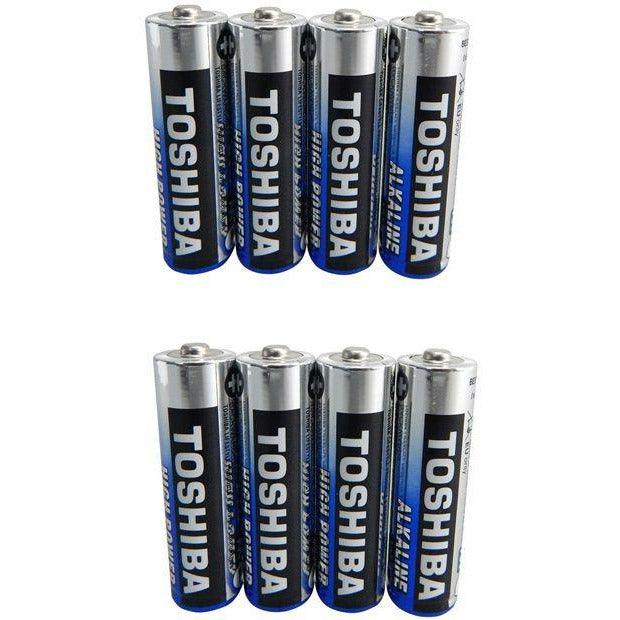 Toshiba AA High Power Pack of 8 Alkaline Batteries | 592560 (7254981902524)