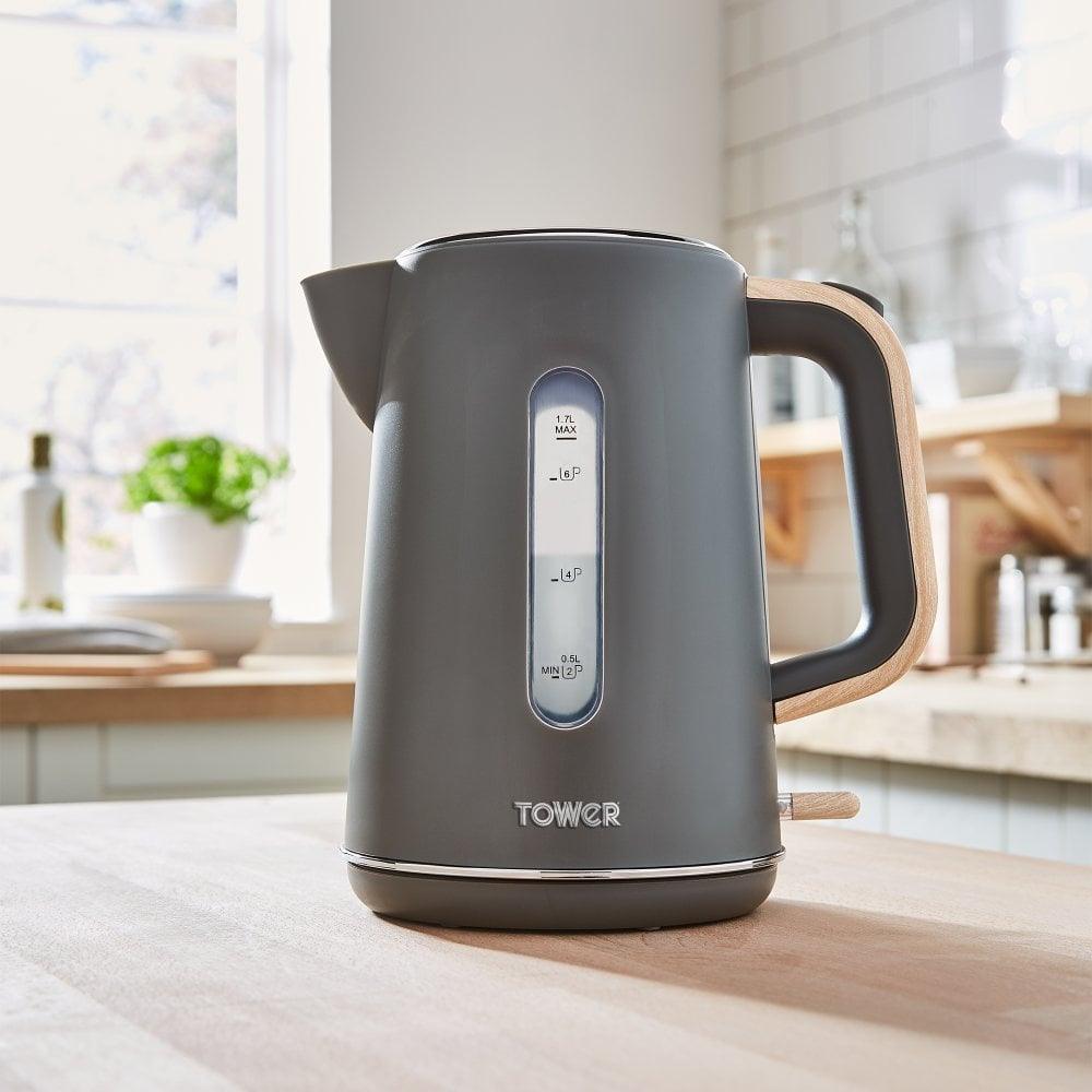 Tower 1.7L Scandi Rapid Boil Kettle - Grey | T10037G from DID Electrical - guaranteed Irish, guaranteed quality service. (6890839277756)