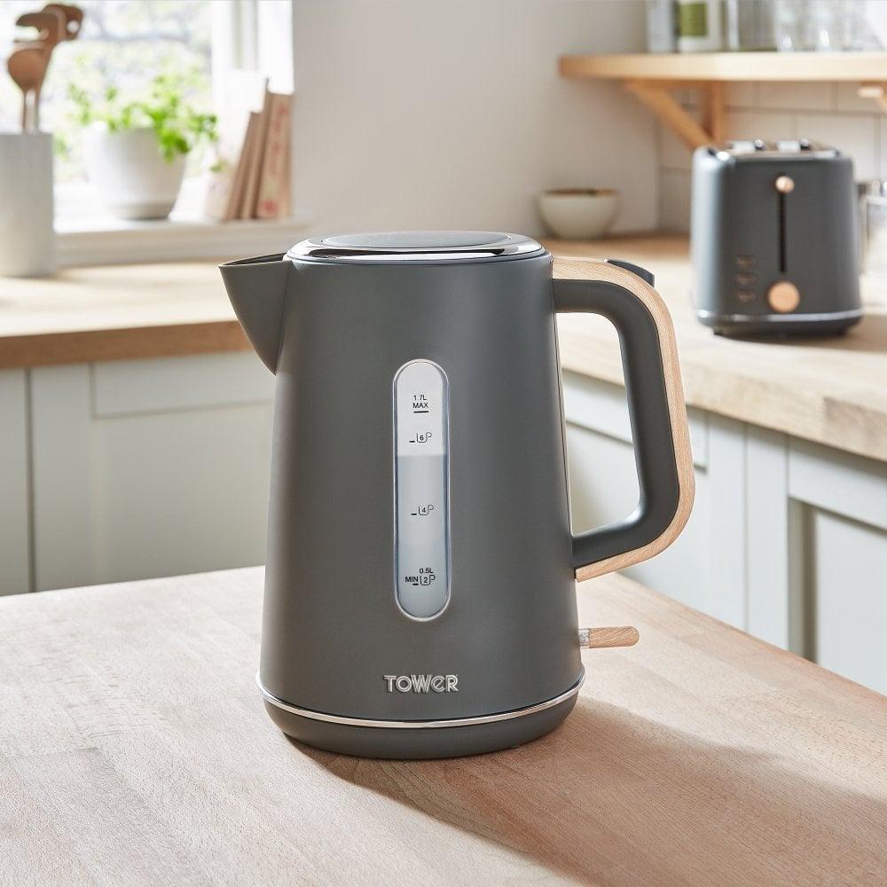 Tower 1.7L Scandi Rapid Boil Kettle - Grey | T10037G from DID Electrical - guaranteed Irish, guaranteed quality service. (6890839277756)