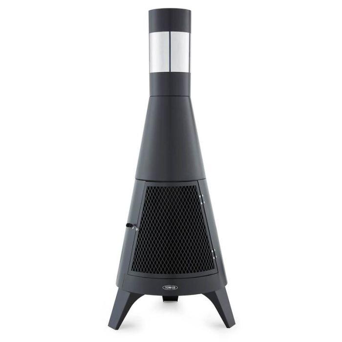 Tower Apollo Burner Fire Pit with Chimney - Matte Black | T978508 (7527410827452)