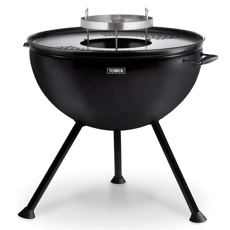 Tower Stealth 2-in-1 Charcoal BBQ and Fire Pit | T978512 from DID Electrical - guaranteed Irish, guaranteed quality service. (6977657110716)