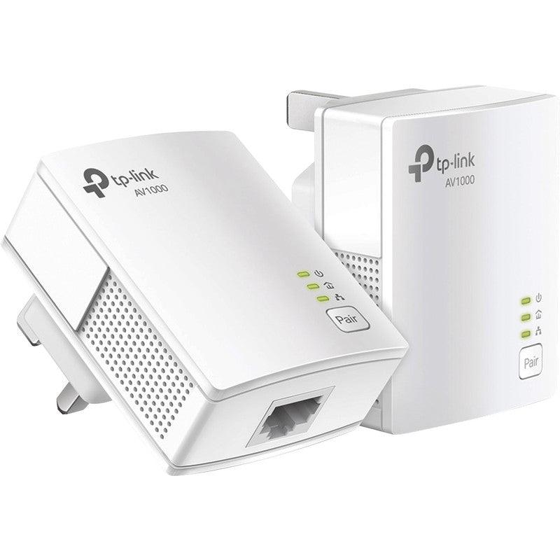 TP-Link AV1000 Gigabit Powerline Starter Kit - White | TL-PA7017 KIT (7253820276924)