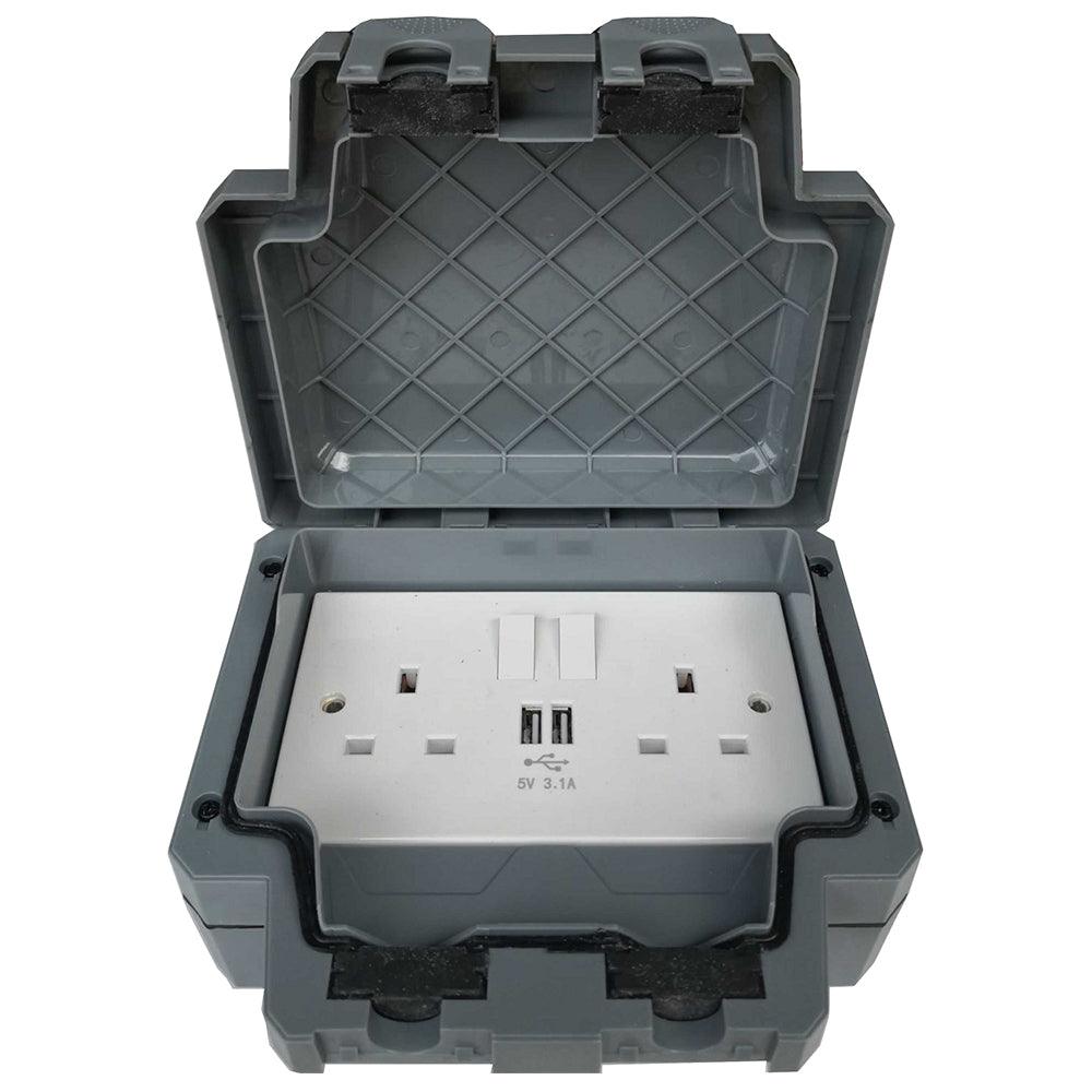 Twin Switched Socket Outlet | ES202USB (7229141319868)