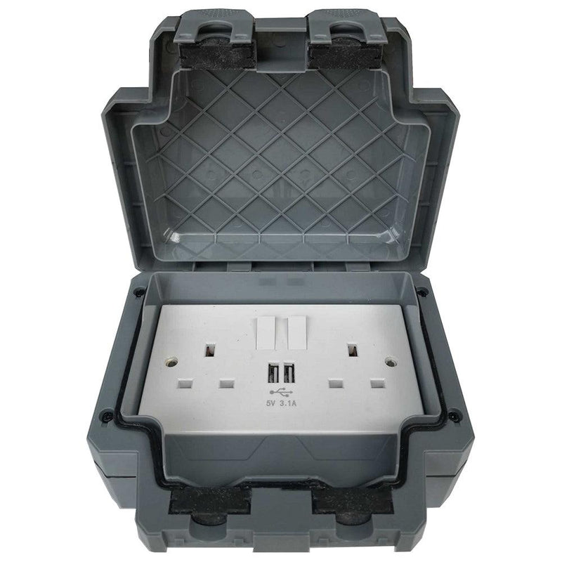 Twin Switched Socket Outlet | ES202USB (7229141319868)