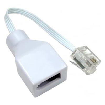 Fleming UK to US Telephone Socket Adapter - White | 229053 (7469726662844)