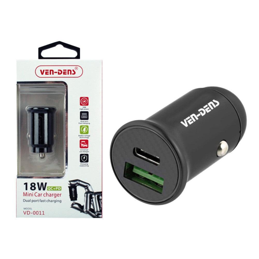 500116_Ven-Dens 18W Dual Port Mini Car Charger - Black-2 (7431712374972)