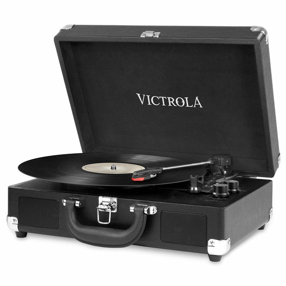 Victrola Built-in Stereo Bluetooth Portable Suitcase Record Player - Black | VSC-550BT-BLK (7105844805820)