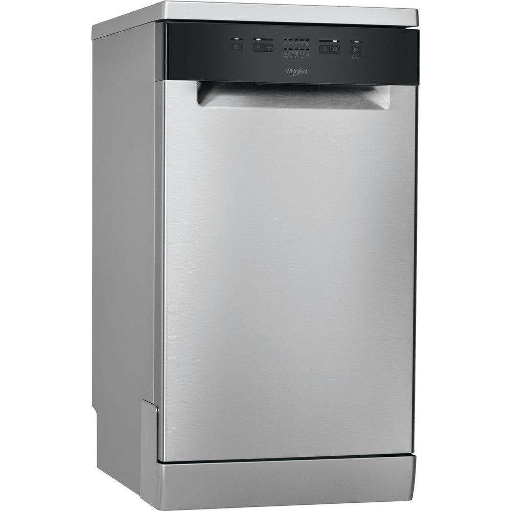 Whirlpool 45CM SupremeClean Freestanding Slimline Dishwasher - Stainless Steel | WSFE2B19XUKN (7105843134652)
