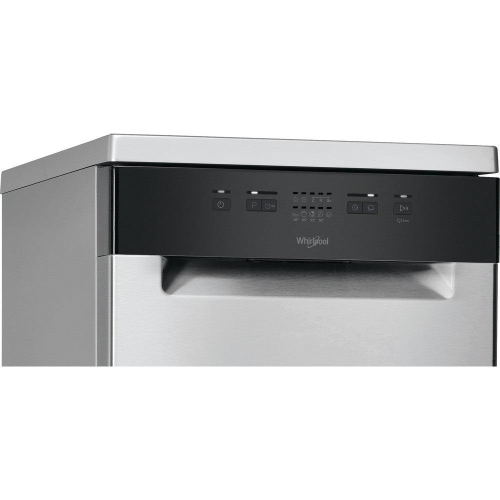 Whirlpool 45CM SupremeClean Freestanding Slimline Dishwasher - Stainless Steel | WSFE2B19XUKN (7105843134652)